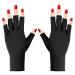 Pimoys Anti UV Gloves for UV Gel Nail Lamp Light, Gel Manicure Gloves UV Light Gloves for Gel Nails, Hand UV Protection Fingerless Gloves for Nails UV Light Black