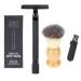 Set Hand Double Sided Shaver Kit Shaving Brush Men Case Shaving Accessories Personal Care Essentials Black hand shaver set