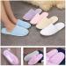 Zjone 5 Pairs Disposable Guest Slippers - Universal Size Coral Fleece Hotel & Party Shoes - Buy Online on GoSupps.com