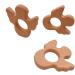 Wendysun 10pcs Cartoon Wood Teether - Natural Animal Wing Shape Baby Teething Toy - Buy Online on GoSupps.com