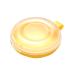 Press case prosthesis box portable transparent lid ABS plastic airtight round storage container for trips special birthday present yellow