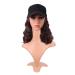 Mapofbeauty 13 inch/33 cm adjustable hair cap short kinky curly bob synthetic hair fibers hair lacruption wig (dark brown)