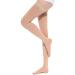 TOFLY Medical Thigh High Compression Stockings for Women & Men Closed Toe Opaque Firm 20-30mmHg Graduated Compression Socks with Silicone Band Support for Varicose Veins Edema Travel Beige XL XL 20-30mmhg Beige