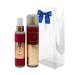 Bath & Body Works Luminous Fine Fragrance Body Mist 8 oz & Luminous Fine Fragrance Shimmer Body Mist 4.9 oz Gift Set packaging with a Blue bow
