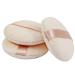 Powder tacers round velor with band 8 cm soft sponge for face make-up cosmetics loose powder foundation beauty tool (beige) 3 pieces