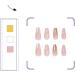 24pcs Long Coffin Ballerina False Nails with Glue - Pink Flower Design, Full Cover Press on Manicure Nails for Women and Girls - Buy Online on GoSupps.com