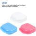 ZCDA Denture Box Retainer Case 3 Pcs Retainer Box for Braces Denture Retainer Mouth Guard Dry and Breathable (Pink White Blue) - Buy Online on GoSupps.com