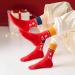 Chinese New Year Red Socks 4 Pairs 36-42 | Ping An Good Fortune Rich Cotton Women's Socks - Style 1 - Buy Online on GoSupps.com