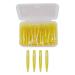 Braces cleaner 60 pieces interdental brush practical slim braces cleaner with PP handle for adults and children orthodontic care yellow