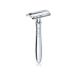 Heavy Duty Chrome Double Edge Safety Razor Set - Long Handle 10 Platinum Blades Stand & Accessories - Best Wet Shaving Gift for Men & Women - Buy Online on GoSupps.com