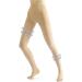 beister Medical Compression Tights for Women & Men Class 2 Open Toe Thigh High Pantyhose 20-30 mmHg Graduated Support for Varicose Veins Edema Beige L