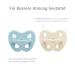 Natural Rubber Orthodontic Pacifier Twin Pack for Newborns 0+ Months - Baby Blue & Milk White | International Shipping Available - Buy Online on GoSupps.com