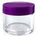 Beauticom 12 Piece Clear Acrylic Round Jars with Flat Top Lids - Perfect for Creams Lotions Makeup and Samples (Purple - Buy Online on GoSupps.com