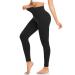 BLONGW Sports Leggings Women High Waist Opaque Leggings Sports Pants with Tummy Control for Yoga Gym Fitness SM 01 Black