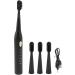 Mumusuki Electric Toothbrush for Adults - Rechargeable 4 Soft Bristle Heads Waterproof Black Gold | Excellent Gift Option - Buy Online on GoSupps.com