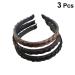 Lurrose 3 Pcs Synthetic Hair Braided Headbands - Women's Hair Accessories - Buy Online on GoSupps.com