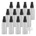 ZEOABSY 12 Pieces 50 ml Transparent Lotion Bottles with Black Pump 50ml Empty PET Plastic Lotion Pump Bottle Cosmetic Gel Travel Container for Cosmetic Make up Cleaning + 2 x Funnel Transparent 50 ml