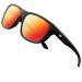 Rivbos sunglasses bicycle glasses cycling glasses sports glasses for women men polarized tr90 super light frame frame uv400 hiking running golf and fishing rbs862 62-black ice red lens