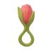 Oli & Carol Teething Ring for Babies - Theo the Tulip Red | Safe & Fun Teething Toy | International Shipping Available - Buy Online on GoSupps.com
