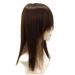 18" Long Straight Bangs Hairpiece for Women with Thinning Hair Dark Brown