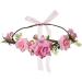 Colorful Velvet Rose Wreath - Perfect Headwear for Brides Bridesmaids & Holidays | HH72-1 Red - Buy Online on GoSupps.com