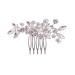 PLABBDPL Bridal Crystal Hair Comb Rhinestone Hair Comb Hair Slides Hair Comb Slides Non-Slip Comfortable Hair Clips Pins Party Festival Wedding Hair Accessories for Women and Girls