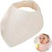 Surakey 100% Cotton Muslin Baby Bibs - Unisex Baby Bandana Drool Bibs for Drooling and Teething - White - Buy Online on GoSupps.com