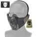 Atairsoft 3D Mask Tactical Paintball Half Face Protective Military Halloween Mask for Outdoor activities Film frequency CS Hunting Accessories McBk