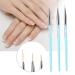 Easy To Operate Gel Nail Polish Pen Nail Liner Brush for Home Salon Shop (Blue)