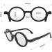 LONDON MOLE Round Reading Glasses 3.0x | Stylish Men's Women's Unisex Readers | Matt Black Frames with Spring Hinges - Buy Online on GoSupps.com