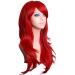 ColorfulPanda Long Red Curly Wavy Synthetic Hair Wig for Women - Perfect for Halloween Costume and Cosplay (Red) - Buy Online on GoSupps.com