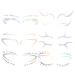 FRCOLOR Fashion Eyeliner Sticker Temporary Face 6 Styles For Halloween Parties And Carnival Makeup