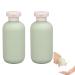 Shampoo Bottles 2PCS Travel Bottles for Toiletries Refillable Plastic Bottles Silicone Travel Bottles for Shampoo Creams Lotion Conditioner Body Wash Travel 200ml Avocado Green