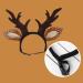 POPETPOP Dog Antlers Costume-Dog Elk Antler Reindeer Hat Cap Cat Christmas Costume Outfits Cat Headwear Small Big Dog Hat Headwear Hair Grooming Accessories-Large - Buy Online on GoSupps.com