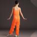 Adult Women's Fringe Latin Dance Pants - Black Tassel Performance Costume - Orange - Medium - Buy Online on GoSupps.com
