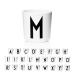 Design letter drinking cup children with letter (A-Z) |Gifts for children |Drinking mug from 6 monthsDishwasher -safe tooth cleaning cup children |BPA BPS-free |Snid cup .M