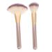 Beaupretty 3 Sets Makeup Brush Makeup Blush Face Makeup Brush Applicator Facial Fan Makeup Fan Face Fan Highlighter Powder Makeup Brush Contour Brush Woman Wooden Handle Sector