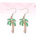 Korean Green Dangle Post Earrings for Women - Delicate Ear Drop Jewelry - Buy Online on GoSupps.com