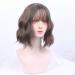 Short Curly Wig for Women - Natural Fluffy Korean Wave Headgear in Dark Brown - Cute & Stylish for Round Faces - Buy Online on GoSupps.com