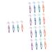 Minkissy 20 STK toothbrush Denture Cleaning Brush Denture Cleaner Household Cleaner Proxisy Picker Picker Bush brush with heads Problemic cleaning brush for home clean