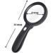 Handheld Magnifying with Light 40X Illuminated Magnifier 12 LED Lights Compatible with Child Elderly Seniors Reading Black Made in China - Buy Online on GoSupps.com