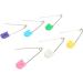 100 Pack Assorted Color Baby Cloth Diaper Safety Pins with Plastic Head Lock - Buy Online on GoSupps.com