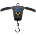 CyberDyer Fish Scale with Backlit LCD Display 110lb 50kg Digital Portable Hanging Scale Fish Weigher Luggage Scale Fishing Gifts for Men (Black with Yellow Keys)