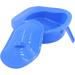 Portable Bedpan Firm/Thick/Stable/Heavy Duty/Smooth Plastic Potty with Cover and Handle for Elderly and Bed-Bound Patient (Blue) - Buy Online on GoSupps.com