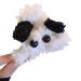 xbiez Harajuku Plush Dog Hair Claw for Girl Hair Claw Delicate Plush Dog Shape Hair Barrettes for Teenager Ponytail Decors White