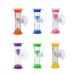 Weddhuis 6 -Ser Set hourglass for brushing your teeth cooking games - 2/3 minutes of hourglass with suction cup - Dental care countdown for children and adults