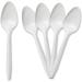 PAMI Medium-Weight Disposable Plastic Teaspoons 400-Pack - White Silverware for Parties, Catering & Takeaway - Sturdy Single-Use Spoons - Buy Online on GoSupps.com