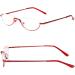 2 Pack Vintage Metal Half Moon Reading Glasses for Men & Women - Slim Half Frame +2.0 (Red) - Stylish & Comfortable Readers - Buy Online on GoSupps.com