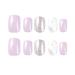 Justotry 24-Piece Rose Angular Glitter Press-On Nails | Glossy Artificial Short French Square Nails for Women - Buy Online on GoSupps.com