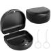 Ingjia 2 pieces of braces bite can denture container with 2 aligner distance tools tooth rail box prosthesis box braces box clip box can for denture